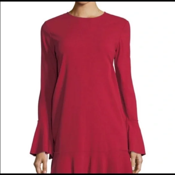 Theory Marah Bergen Long Sleeve Flounce Dress - Picture 6 of 8